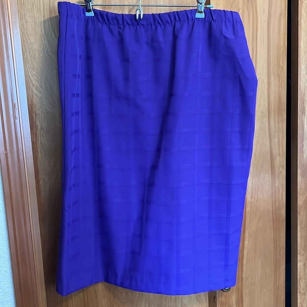 Vintage Jenny Purple Skirt Suit Pearl Buttons Size 14 - Picture 4 of 6